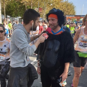 Running the London marathon in a gorilla suit